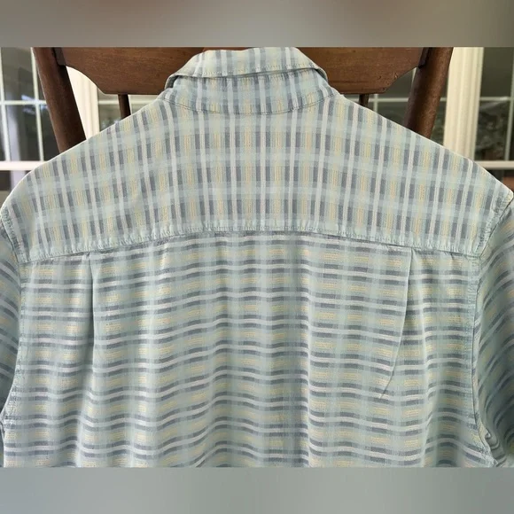 Tommy Bahama Silk Cotton Blend Shirt Pixel In Paradise Camp Shirt Blue Aloha Med - Picture 4 of 16